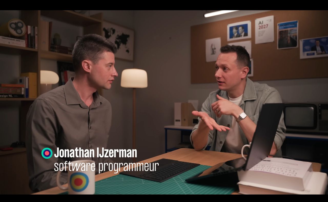 Jonathan IJzerman in de KRO-NCRV Pointer-uitzending